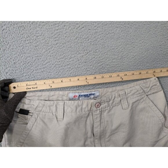 Anchor Blue Brand Cargo Pants 38x30 (Actual 37x28) Retro Y2K Skater Light Beige - Picture 5 of 16